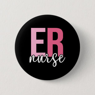 Badge Rond 5 Cm Service D'Urgence Infirmière D'Urgence Infirmière