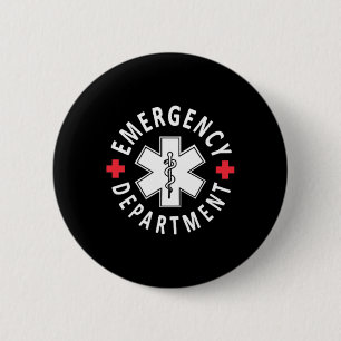 Badge Rond 5 Cm Service d'urgence Salle de soins de santé Nur