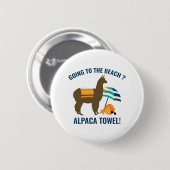 Badge Rond 5 Cm Serviette Alpaca (Devant & derrière)