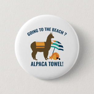 Badge Rond 5 Cm Serviette d'alpaga