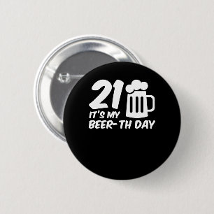 Badge Rond 5 Cm Ses mes cadeaux de bière d'anniversaire de jour d