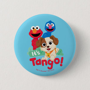 Badge Rond 5 Cm Sesame Street C'est Tango avec Elmo et Grover