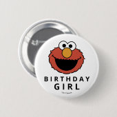 Badge Rond 5 Cm Sesame Street | Elmo - First Birthday Button (Devant & derrière)