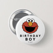 Badge Rond 5 Cm Sesame Street | Elmo - First Birthday Button (Devant & derrière)