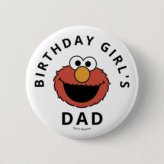 Badge Rond 5 Cm Sesame Street | Elmo - First Birthday Button (Devant)