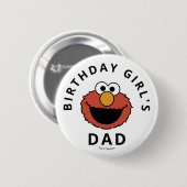 Badge Rond 5 Cm Sesame Street | Elmo - First Birthday Button (Devant & derrière)