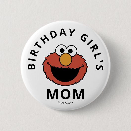 Badge Rond 5 Cm Sesame Street | Elmo - First Birthday Button (Devant)