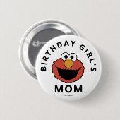 Badge Rond 5 Cm Sesame Street | Elmo - First Birthday Button (Devant & derrière)
