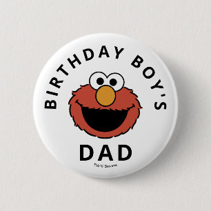 Badge Rond 5 Cm Sesame Street Elmo - Premier Bouton d'anniversai