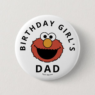 Badge Rond 5 Cm Sesame Street   Elmo - Premier Bouton d'anniversai