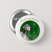 Badge Rond 5 Cm Setter Peace anglais (Devant & derrière)