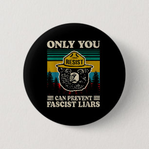 Badge Rond 5 Cm Seule La Résistance Peut Empêcher Les Menteurs Fas