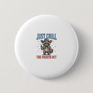 Badge Rond 5 Cm Seulement Chill Le Quatrième Sur T-Shirt De Raton