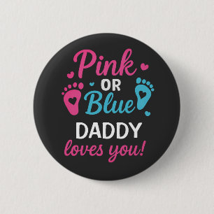 Badge Rond 5 Cm Sexe personnalisé Révéler rose ou bleu bébé Showe