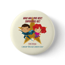 Sexe Révéler Superhero mignon bleu rose jaune