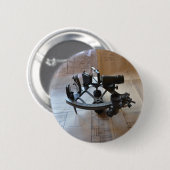Badge Rond 5 Cm Sextant Antique (Devant & derrière)