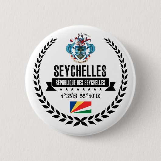 Badge Rond 5 Cm Seychelles (Devant)