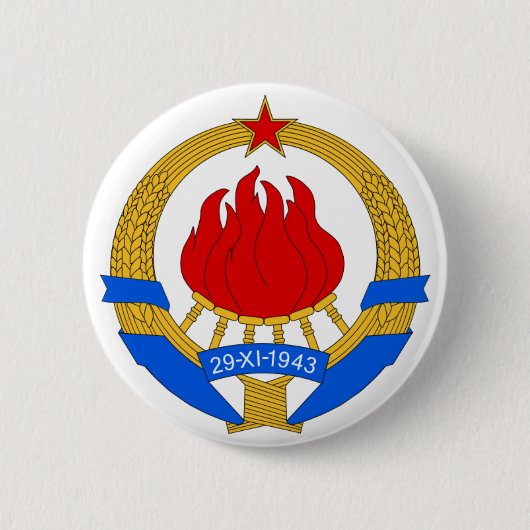Badge Rond 5 Cm SFR Yougoslavie (Devant)