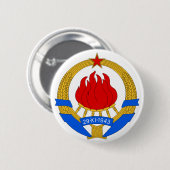 Badge Rond 5 Cm SFR Yougoslavie (Devant & derrière)