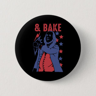 Badge Rond 5 Cm Shake Et Ke Clap Mains Américaines 4 juillet - Amu