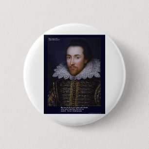 Badge Rond 5 Cm Shakespeare Amour/Aveugle Citation Sur Cartes Cade