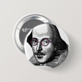 Badge Rond 5 Cm Shakespeare Lennon (Devant & derrière)