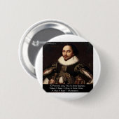 Badge Rond 5 Cm Shakespeare "O Powerpower Love" Citation Cadeaux T (Devant & derrière)