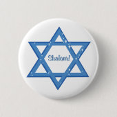 Badge Rond 5 Cm Shalom ! (Devant)