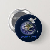 Badge Rond 5 Cm shalom (Devant & derrière)