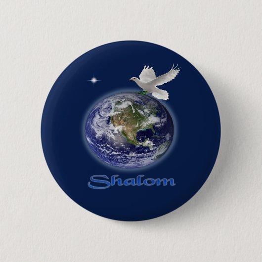 Badge Rond 5 Cm shalom (Devant)