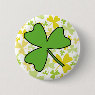 Badge Rond 5 Cm Shamrock
