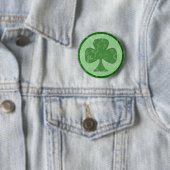 Badge Rond 5 Cm Shamrock ancien (En situation)