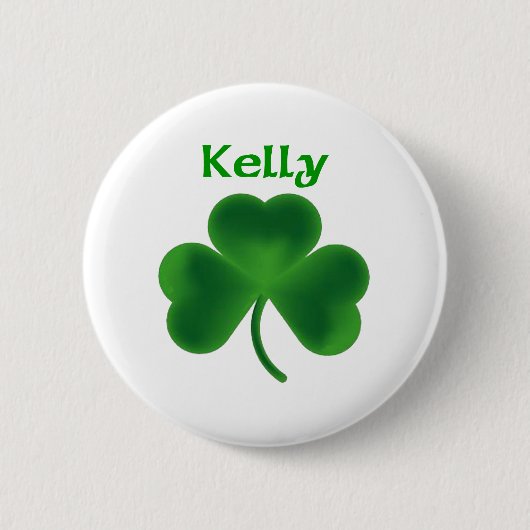 Badge Rond 5 Cm Shamrock de Kelly (Devant)