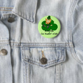 Badge Rond 5 Cm Shamrock de Leprechaun - Embrasse-moi je me sens I (En situation)
