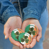 Badge Rond 5 Cm Shamrock / Drapeau de l’Irlande Bonne St. Patrick’