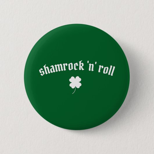 Badge Rond 5 Cm Shamrock en rouleau Saint Patrick's Day (Devant)