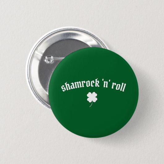 Badge Rond 5 Cm Shamrock en rouleau Saint Patrick's Day (Devant & derrière)