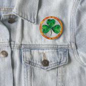 Badge Rond 5 Cm Shamrock en verre (En situation)