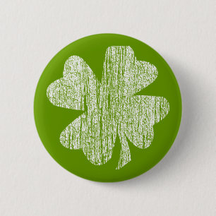 Badge Rond 5 Cm Shamrock grunge