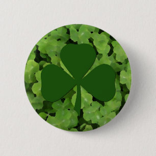 Badge Rond 5 Cm Shamrock irlandais