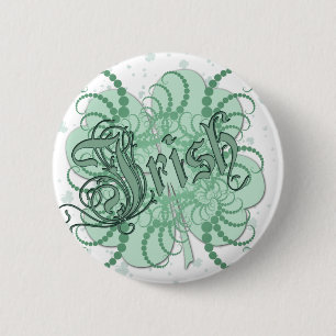 Badge Rond 5 Cm Shamrock irlandais
