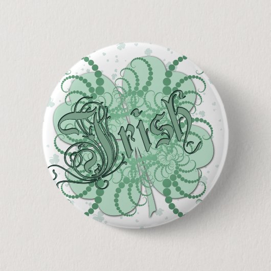 Badge Rond 5 Cm Shamrock irlandais (Devant)