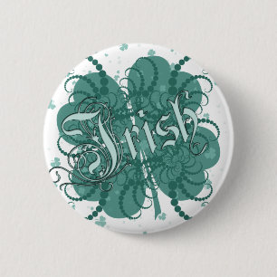 Badge Rond 5 Cm Shamrock irlandais