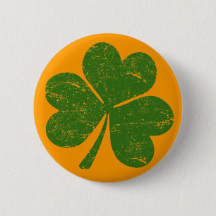 Badge Rond 5 Cm Shamrock irlandais classique