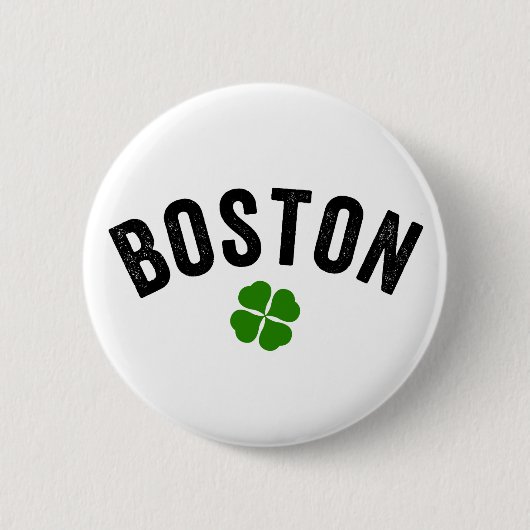 Badge Rond 5 Cm Shamrock irlandais de Boston (Devant)