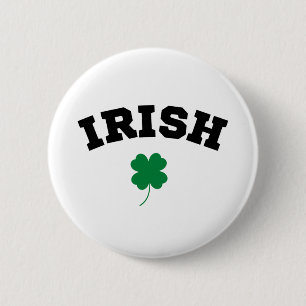 Badge Rond 5 Cm Shamrock irlandais St Patrick's