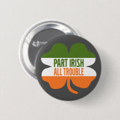 Badge Rond 5 Cm shamrock Jour de la Saint Patrick - Partie irlanda (Devant & derrière)
