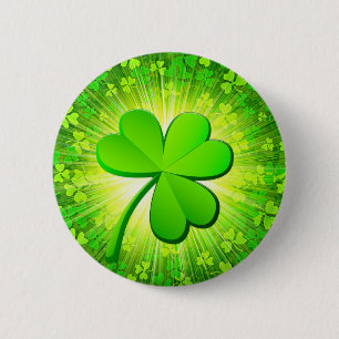 Badge Rond 5 Cm Shamrock magique