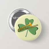 Badge Rond 5 Cm Shamrock Trombone (Devant & derrière)
