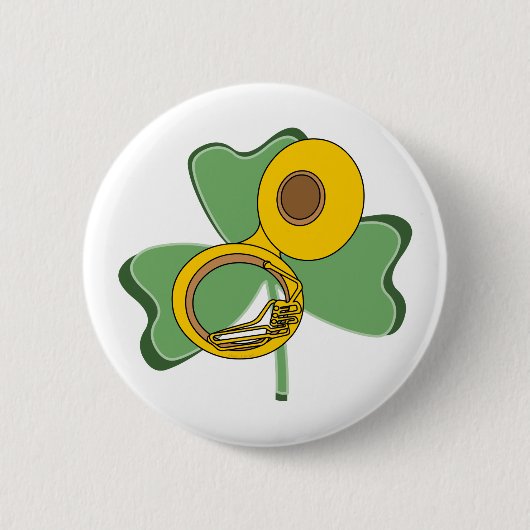 Badge Rond 5 Cm Shamrock Tuba (Devant)